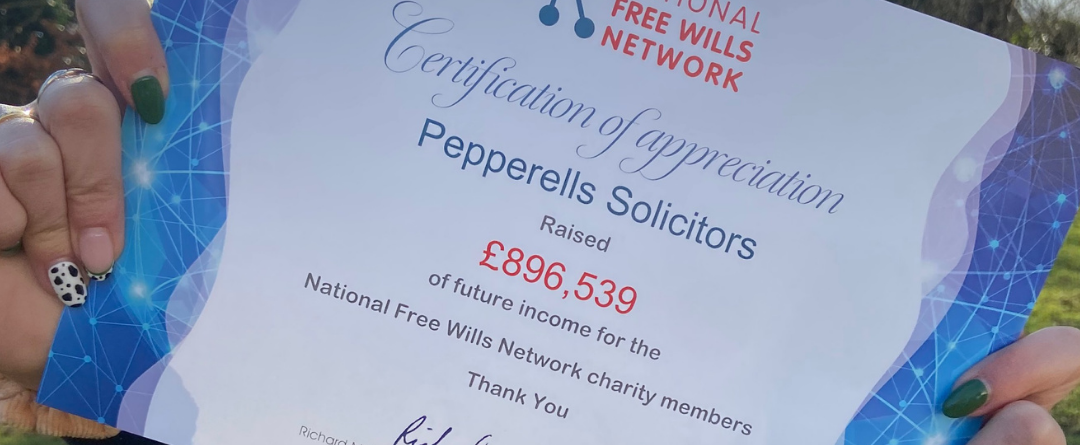 £896,000 RAISED FOR NATIONAL FREE WILL NETWORK CHARITY MEMBERS